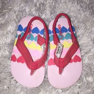 New Carter’s Pink Flip-Flops with Heel Strap 3/4